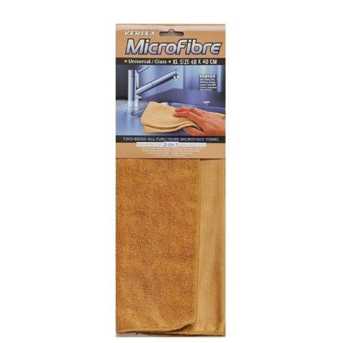 Микрофибърна кърпа 40х40 cm двустранна кафява MC 060 / SS57(SC74)