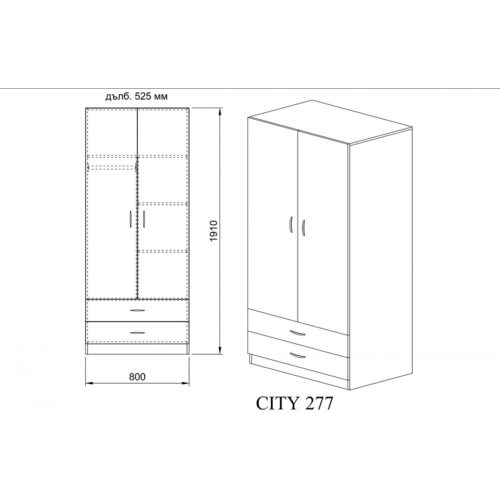 Гардероб CITY 1008 ИРИМ