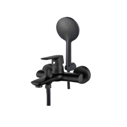 Едноръкохватков смесителл за вана/душ cascada life black 3445532