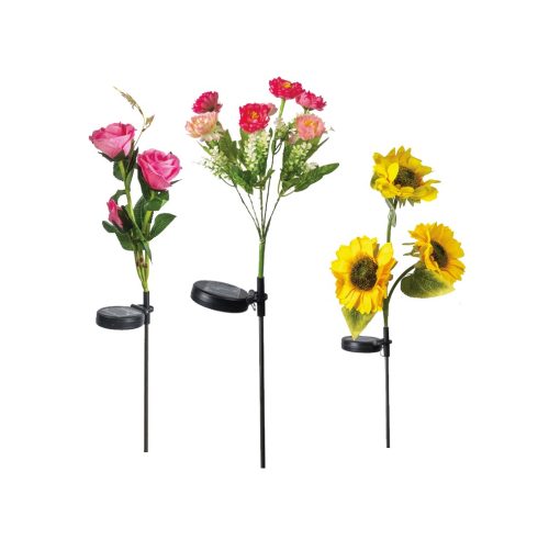 Соларна Лампа Цвете 70см.слънчоглед, Хризантема,розова Роза И02-23578