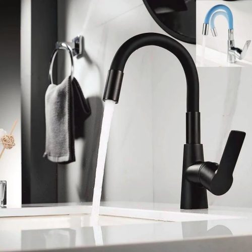 Смесител стоящ за умивалник Alisado черен мат 124211 7113 MB, Интер Керамик