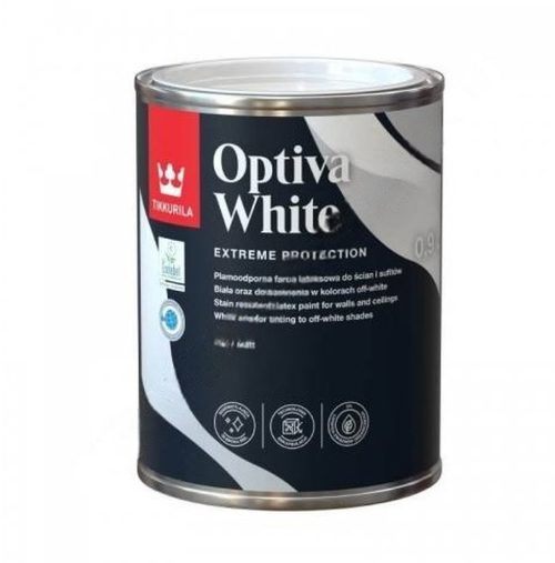 Латекс Бял Tikkurila Optiva White A Base  0.9 л C258910001