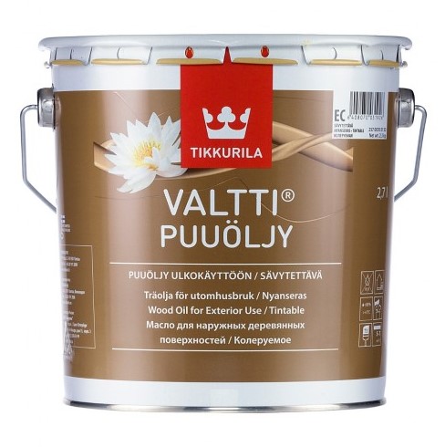 Масло За Градинска Мебел, Тераси, Декинг 2.7л Tikkurila Valtti Wood Oil