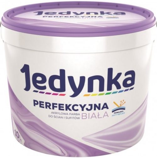 матова,емулсионна боя за декоративно боядисване на интериорни стени и тавани JEDYNKA PERFEKCYJNA BIALA 10л