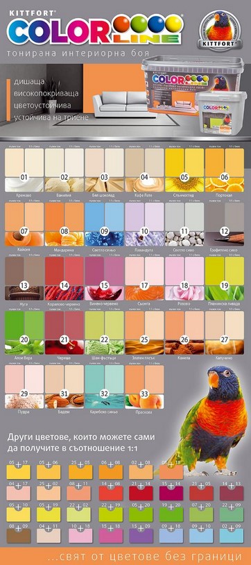 Латекс Цветен ColorLine 11 СВ.СИВО - 4кг.