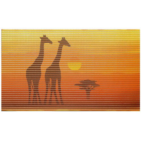 Постелка За Баня Мотив 48х80 Савана Оранж 50177903