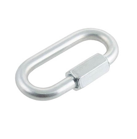 Карабина 10 мм овална,  поцинкована предпазна гайка, 69/12х20 (100131)