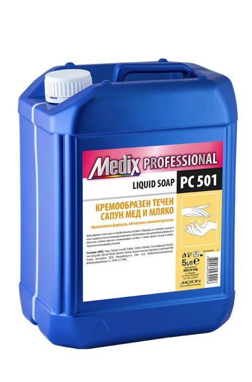 Кремообразен течен сапун мед и мляко 5Л Medix PC 501