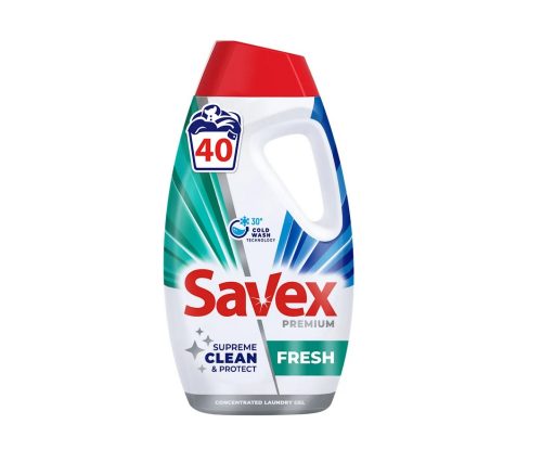Течен Перилен Препарат За Цветни Дрехи 1,8л,  40 Пранетa Savex Premium Fresh