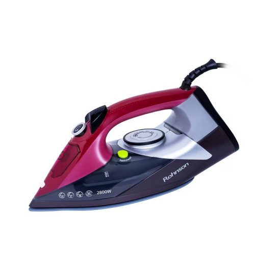 Парна ютия Rohnson R-387, 2800 W, Керамична плоча, Anti-calc, Anti-drip, Вертикално гладене, 360° въртящ се кабел