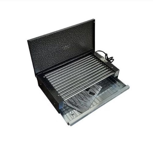 Електрическа скара + парти грил Rubino 1600W, 45х25х11 см, 12 Неръждаеми тръби, Шагрен