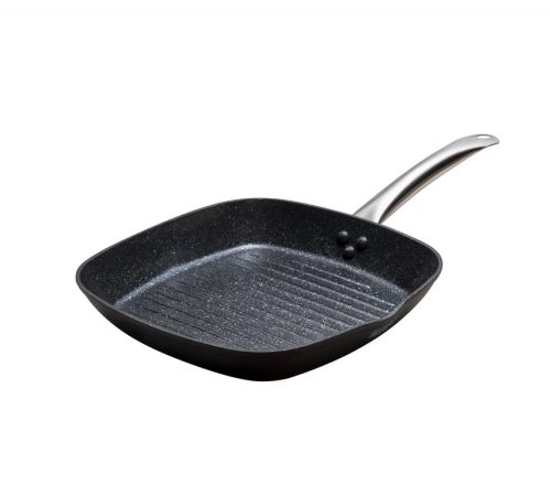 Грил тиган Brio Metallica, с незалепващо покритие и сваляща се дръжка, индукционен, 28х28см