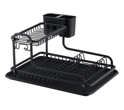 Сушилник за съдове 2 нива Luigi Ferrero FR-4028AD 43x38.5x22cm,черен