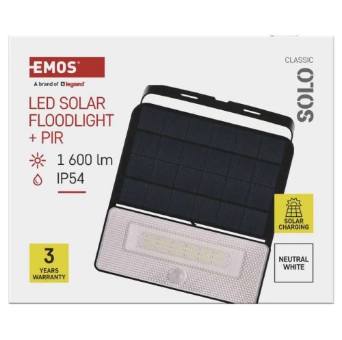 Led Соларен Прожектор SOLO 1600LM IP54 ZG122S