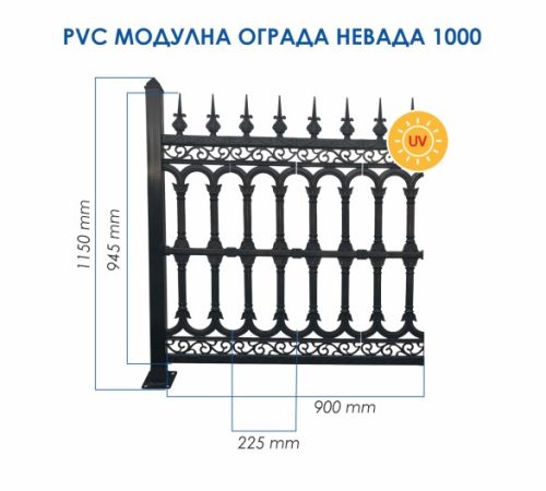 PVC Модулна ограда Невада 1000