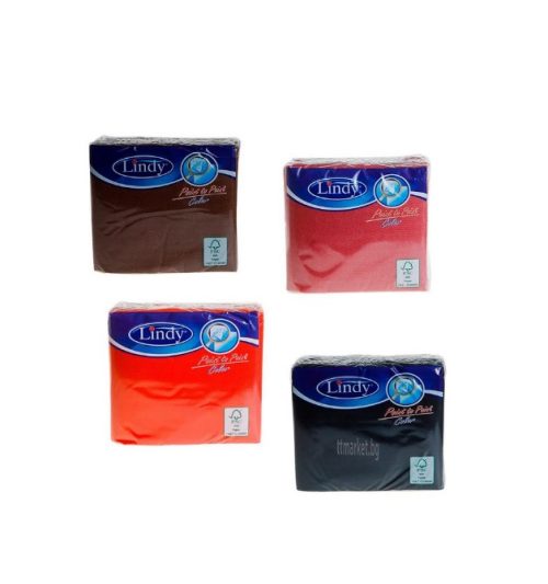 Едноцветни двупластови салфетки 33 x 33 см 45 бр Lindy Point to Point Color Napkins