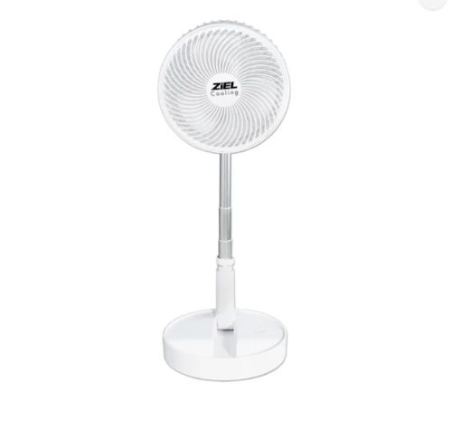 Сгъваем вентилатор с акумулаторна батерия Ziel DYL-MFN-01, Бял