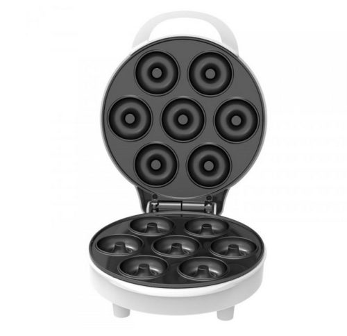 Уред за донъти Adler AD 3075, 1500W, 7 понички наведнъж, Незалепващи плочи, Бял