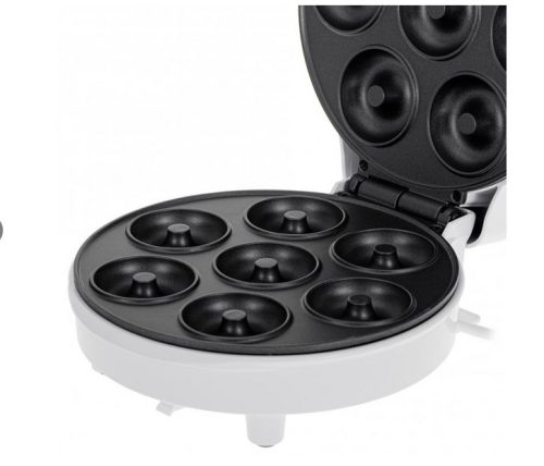 Уред за донъти Adler AD 3075, 1500W, 7 понички наведнъж, Незалепващи плочи, Бял