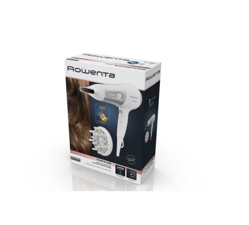 Сешоар ROWENTA PowerLine CV5930F0, 2400W, 3 стъпки на температура, 2 стъпки на скорост, Студена въздушна струя, Бял