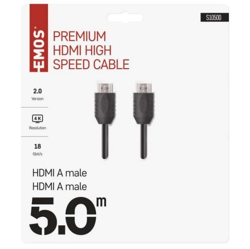 Високоскоростен HDMI кабел 2.0 A/мъжки – A/мъжки 5м S10500