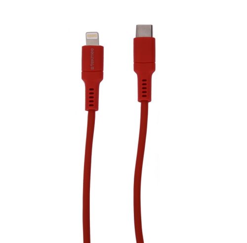 Кабели за телефон  Type-C към Lightning – 2 броя в опаковка. Мощност: 18W. Бързо зареждане. Цвят: бял и червен.
