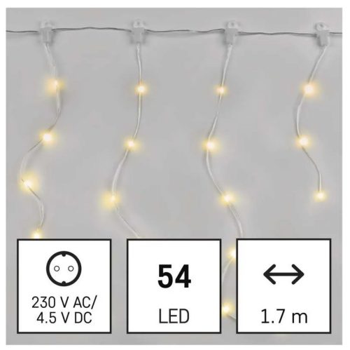 LED коледни лампички D3CW01 – 1.7 м x 0.7 м, 54 LED диода