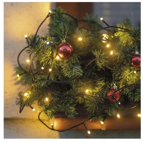 Коледна LED верига за снадждане 10 m – топло/студено бяла, мигаща, EMOS D1AN02 IP44FLASH 4666