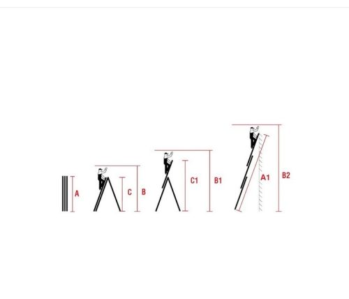 Трираменна алуминиева стълба 3x8 стъпала CH308 ARON