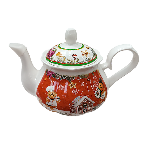 Празничен порцеланов чайник