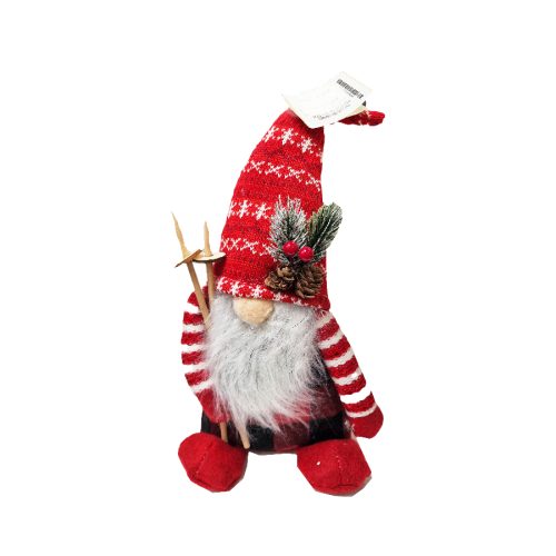 Коледна текстилна фигура Гном ~20см