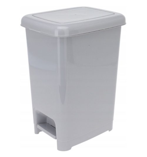 Пластмасов кош за отпадъци с педал 10л (Бял)