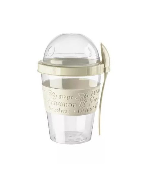 Чаша за мюсли с капак и лъжичка (600мл)