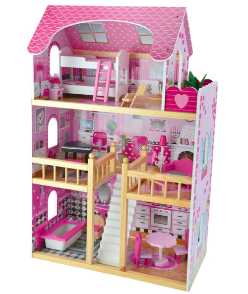 Дървена къща за кукли на 3 нива WOODEN STELA TL44004C