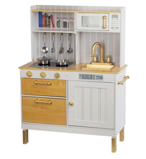 Дървена кухня със светещи котлони WOODEN GOLD TL403004