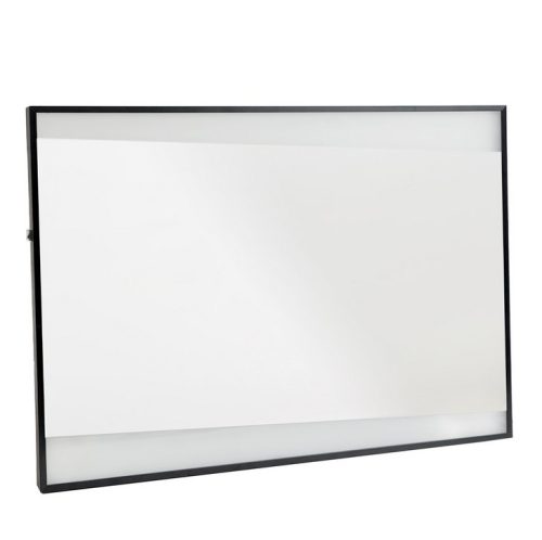 LED огледало за баня 700×500 мм, 32W, 4000K, Anti-Fog, IP44, черна рамка – хоризонтален/вертикален монтаж, Lightex