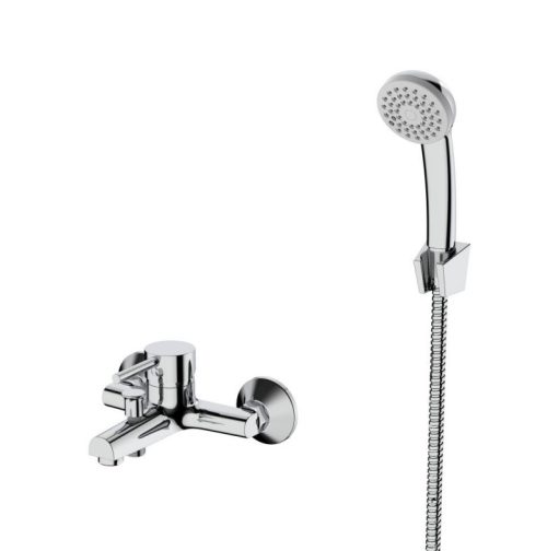 Стенен смесител за вана и душ INTER CERAMIC Kristi ICF 6258290C, месинг, с аксесоари