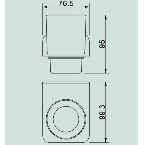 Поставка за четка за зъби ELINOR ICA 5558-1 INTER CERAMIC, хром мат, неръждаема стомана 304