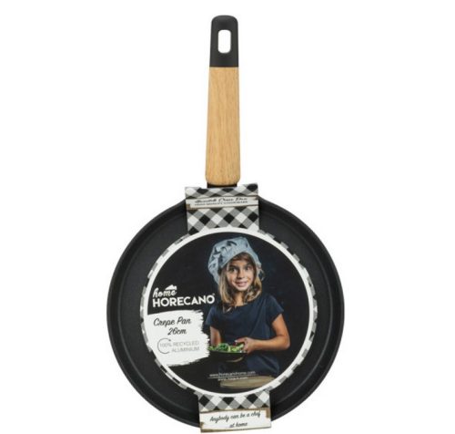 Алуминиев тиган за палачинки с незалепващо покритие ф26x1,7см BLACK AND WOOD HOME-(DFP-SC16-26) - Horecano