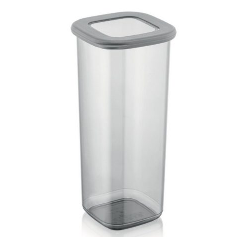 Пластмасова квадратна кутия със силиконов капак 1,75 л, антрацит – Horecano (BNM-0735)