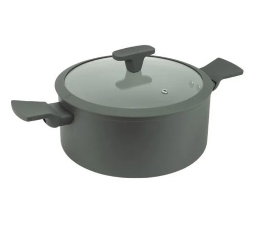 Тенджера с капак Horecano Home DFC-SC06-26 / 26x12см сива