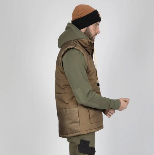 Работен ватиран елек Nine Worths NOAH 1097 (без ръкави), 9 джоба, camel