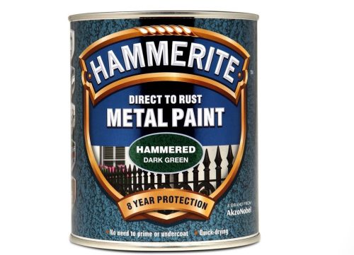Боя за метал Hammerite Ефект ковано желязо, Цвят маслено зелен, 750 мл