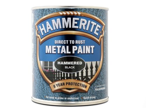 Hammerite Боя за метал, Ефект ковано желязо, Цвят Черен, 750 мл