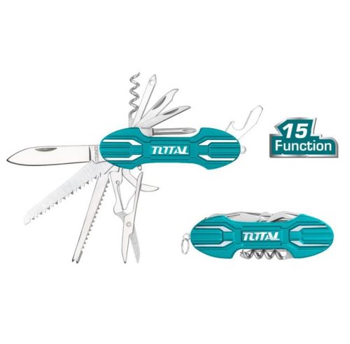 Мултифункционален сгъваем нож TOTAL THMFK0156, 15 функции