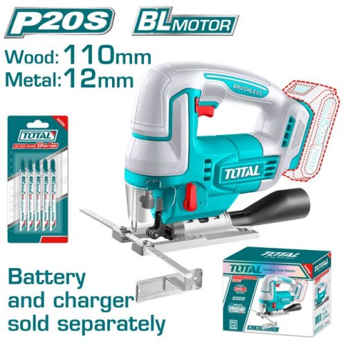 Акумулаторен безчетков прободен трион - зеге TOTAL TJSLI1008 Industrial, 20 V, без батерия