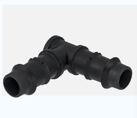 Коляно оребрено за многосезонен капков маркуч 16х16