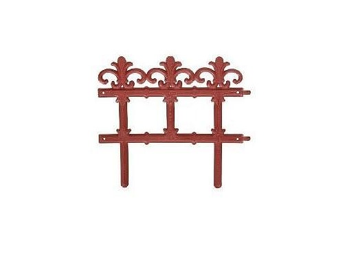 0000032468 Градинска ограда 10×35 см, височина 34 см, цвят средна керемида, модел 7650