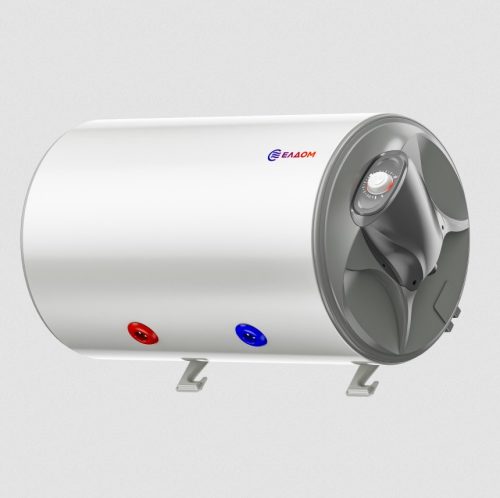 Хоризонтален бойлер ЕЛДОМ 80 3 kW, емайлиран водосъдържател, изводи отляво, диаметър 462 mm