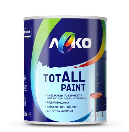 Универсална боя LEKO TотALL, Розов кварц, за дърво, метал и PVC, 0.6 л